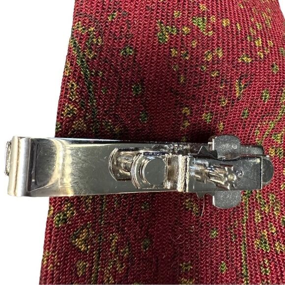 Vintage stainless clock work mechanical  tie clip, tie bar - Picture 3 of 9